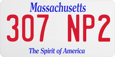 MA license plate 307NP2