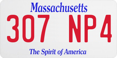 MA license plate 307NP4