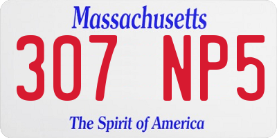 MA license plate 307NP5