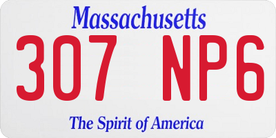 MA license plate 307NP6