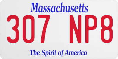 MA license plate 307NP8