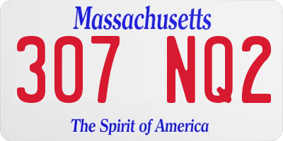 MA license plate 307NQ2