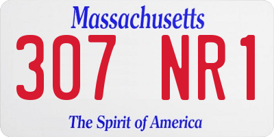 MA license plate 307NR1