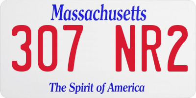 MA license plate 307NR2