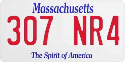 MA license plate 307NR4
