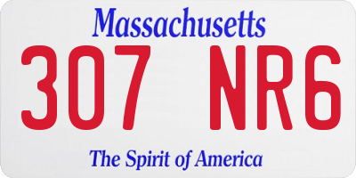 MA license plate 307NR6