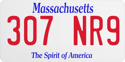MA license plate 307NR9