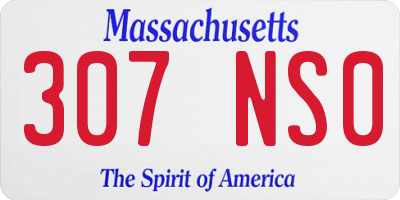 MA license plate 307NS0