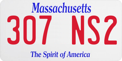 MA license plate 307NS2