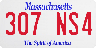 MA license plate 307NS4