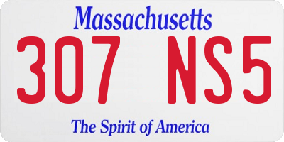 MA license plate 307NS5