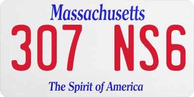 MA license plate 307NS6