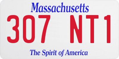 MA license plate 307NT1