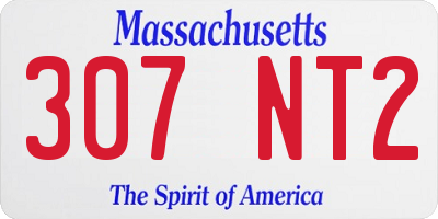 MA license plate 307NT2