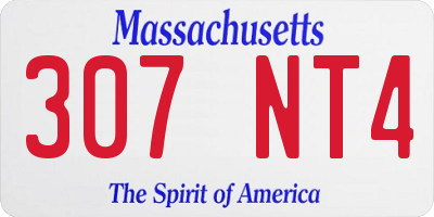 MA license plate 307NT4