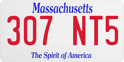 MA license plate 307NT5