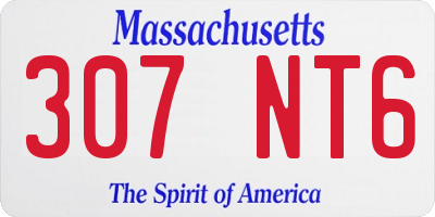 MA license plate 307NT6