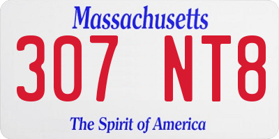 MA license plate 307NT8