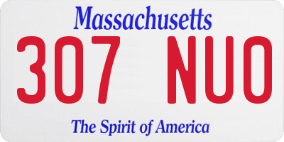 MA license plate 307NU0