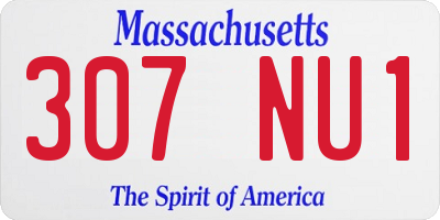 MA license plate 307NU1