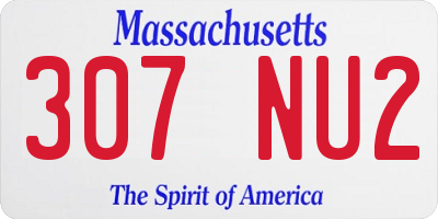 MA license plate 307NU2