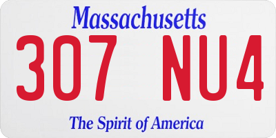 MA license plate 307NU4