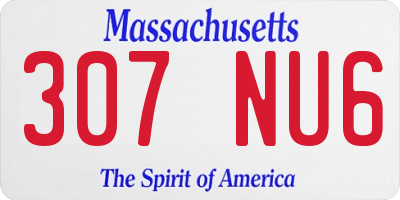 MA license plate 307NU6