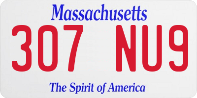MA license plate 307NU9