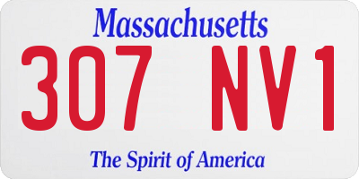 MA license plate 307NV1