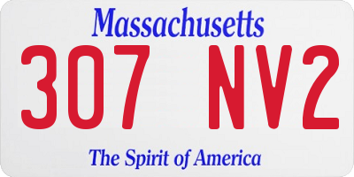 MA license plate 307NV2