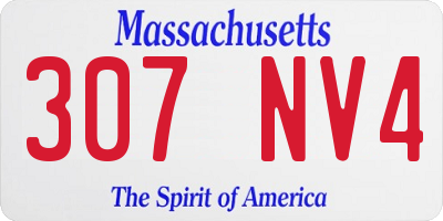 MA license plate 307NV4