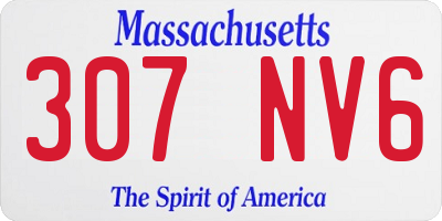 MA license plate 307NV6