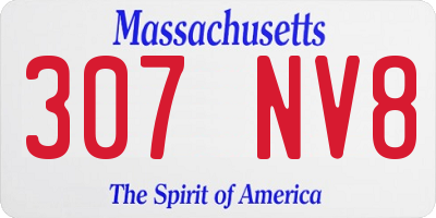 MA license plate 307NV8