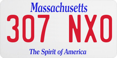 MA license plate 307NX0