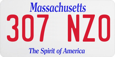 MA license plate 307NZ0