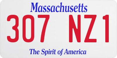 MA license plate 307NZ1