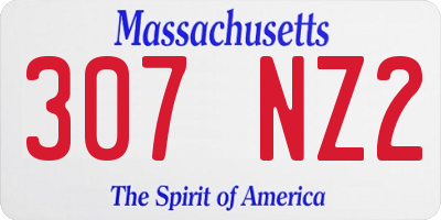 MA license plate 307NZ2