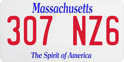 MA license plate 307NZ6