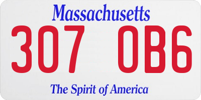 MA license plate 307OB6