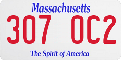 MA license plate 307OC2