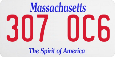 MA license plate 307OC6
