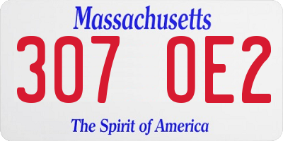 MA license plate 307OE2