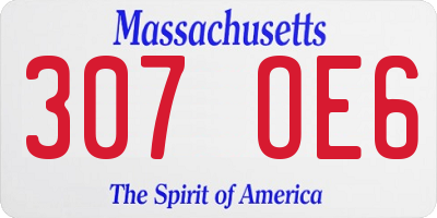 MA license plate 307OE6