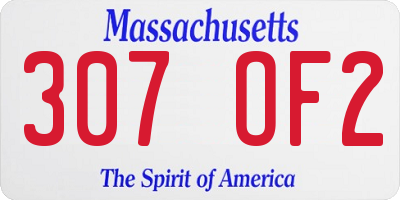 MA license plate 307OF2