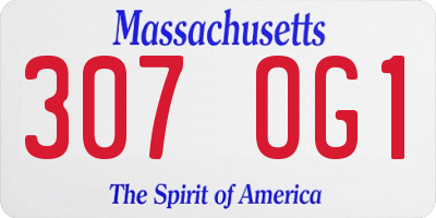 MA license plate 307OG1