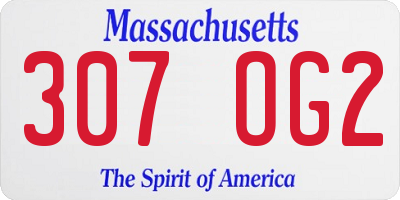 MA license plate 307OG2