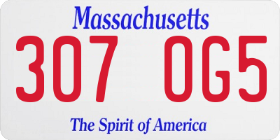 MA license plate 307OG5
