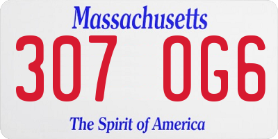 MA license plate 307OG6
