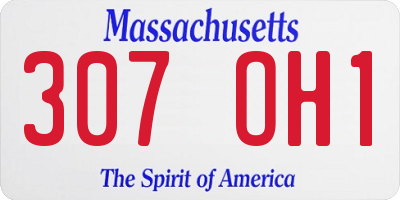 MA license plate 307OH1