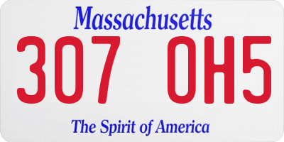 MA license plate 307OH5